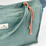 Sac moyen en lin vert + <tc>Trousse de Toilette</tc>