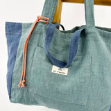 Sac Shopper Pack Lin Vert et <tc>Trousse de Toilette</tc>