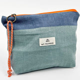 Sac moyen en lin vert + <tc>Trousse de Toilette</tc>